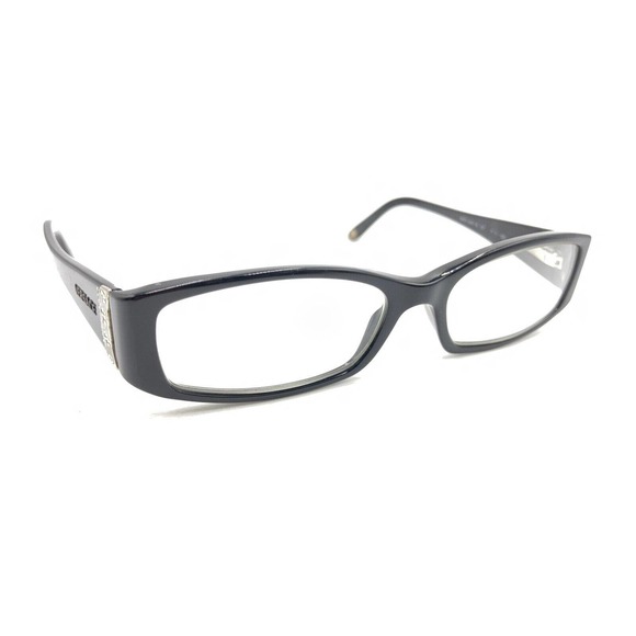 Versace MOD 3091-B GB1 Black Crystals Eyeglasses Frames 51-15 135 Italy Designer